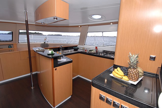 Salina 48 Evolution galley area ©  SW